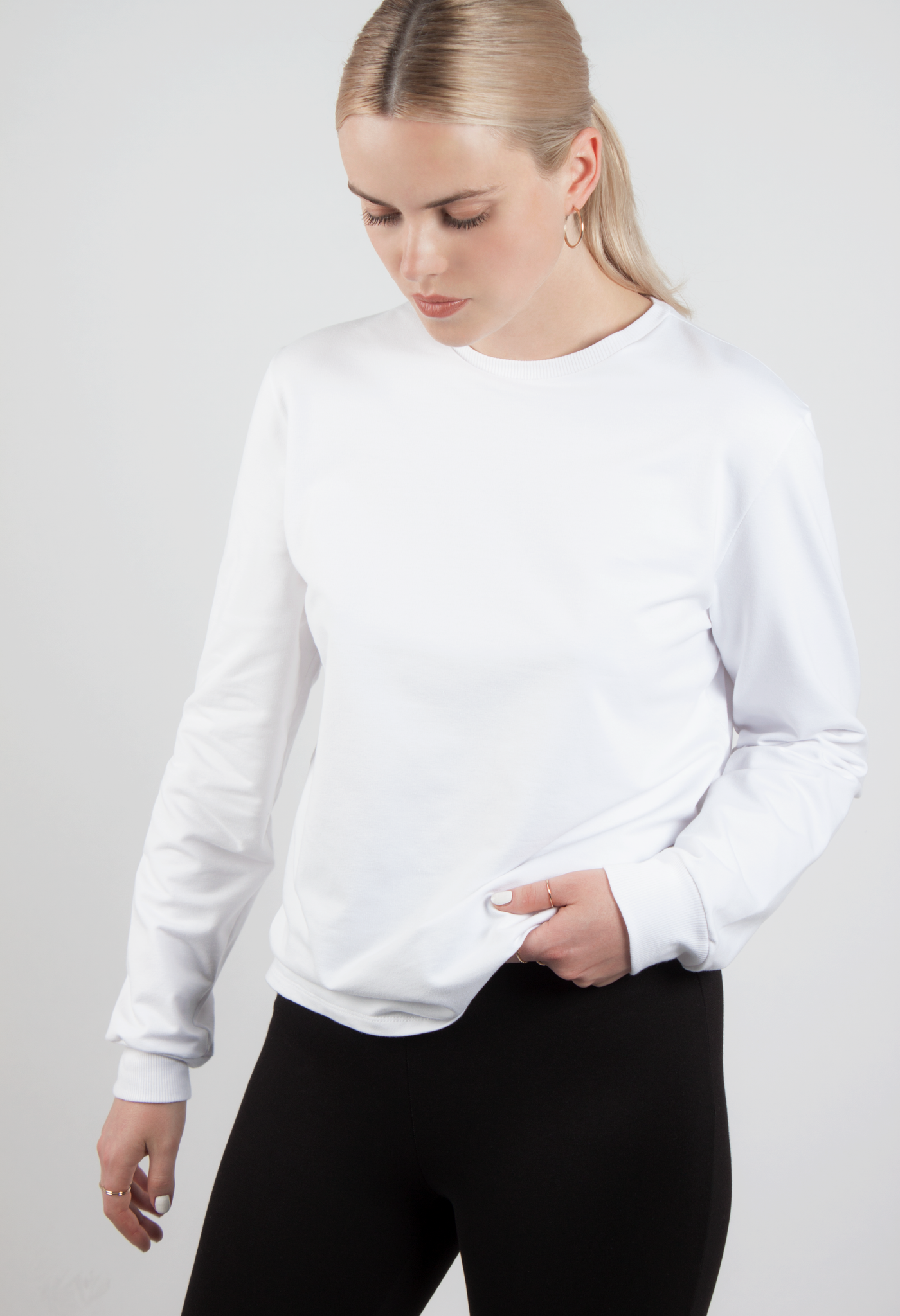 White Long Sleeve Top