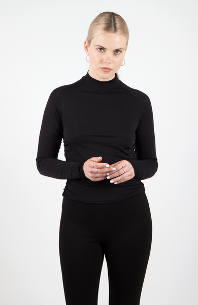 Black Mesh Turtleneck